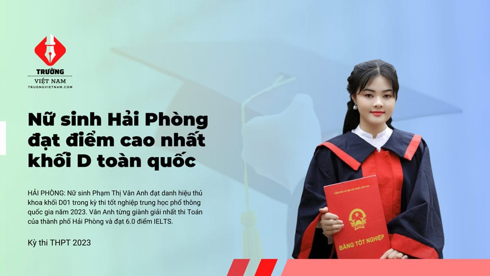 Nữ sinh Hải Phòng đạt điểm cao nhất khối D toàn quốc