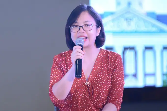 Bà Lê Diệu Linh - cử nhân Đại học Williams (Mỹ) cũng có những chia sẻ tại buổi hội thảo du học ngày 12/11 vừa qua