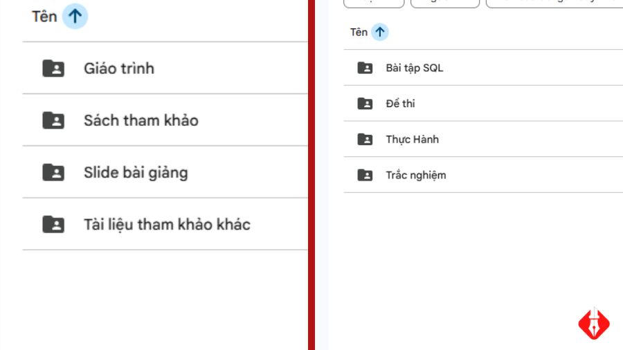 Nội dung bên trong file tài liệu cơ sở dữ liệu