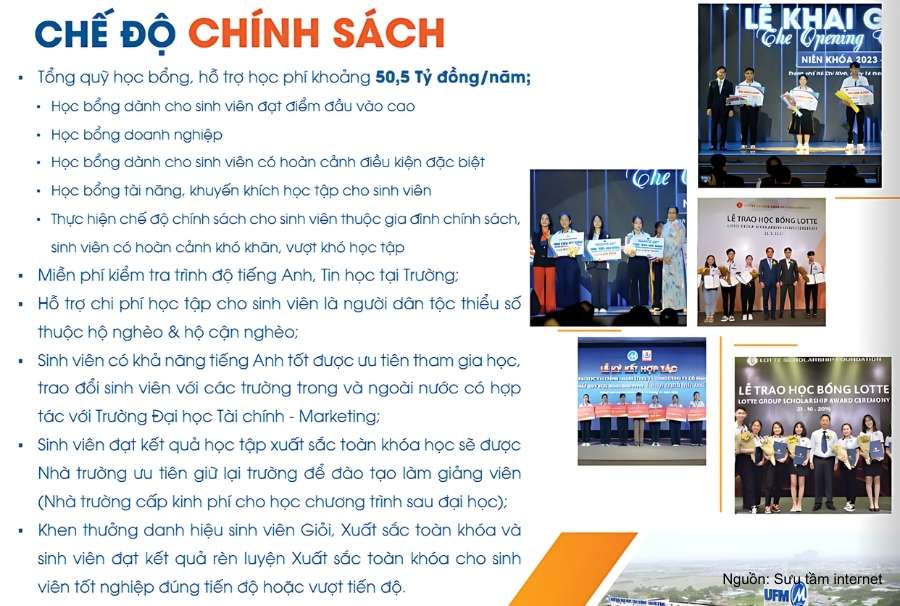 Nội dung về chính sách miễn giảm học phí năm 2025 của UFM